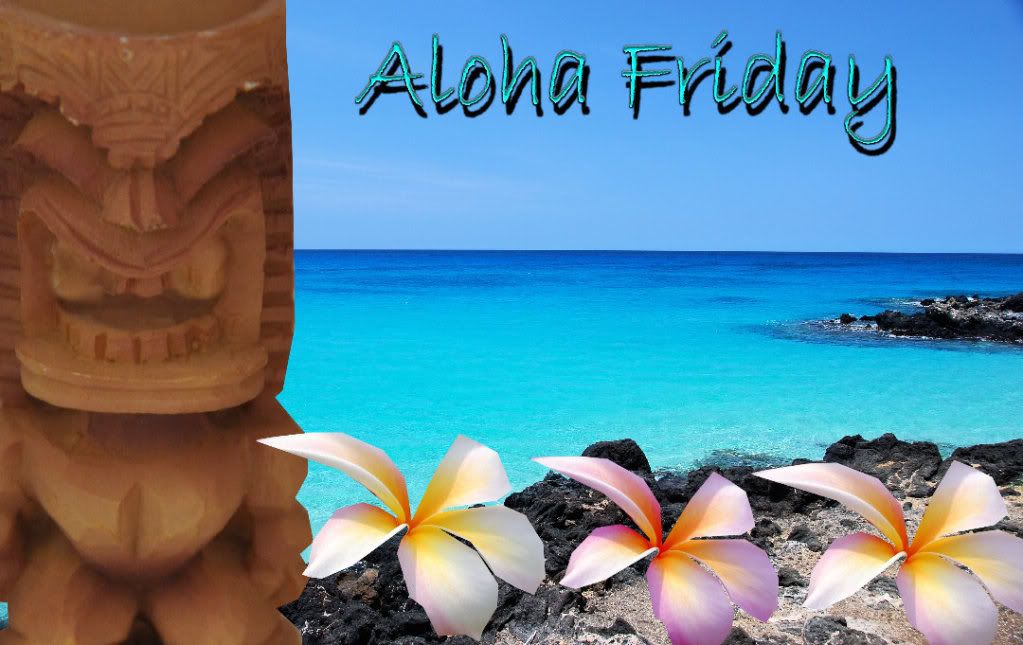Aloha Friday Beach Tikiki Plumerias