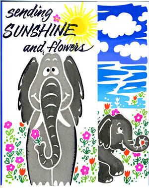 TwoElephants72.jpg SENDING SUNSHINE AND FLOWERS image by SUNDAYINT