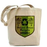 medieval vintage reduce reuse recycle tote bag