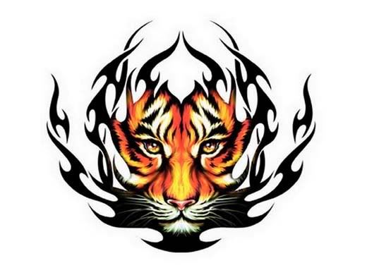 tiger tribal tattoo. tiger-tribal-tattoo-wallpaper.