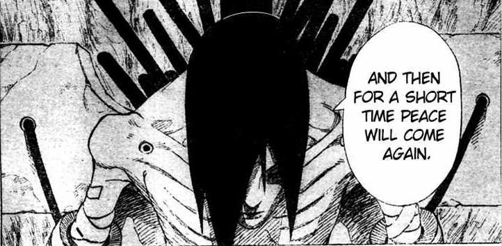 In the end of chapter 435 Naruto got captured by Pain and ready to listen 