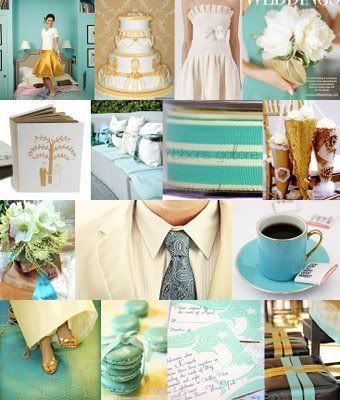 Wedding Decoration Blue and Gold