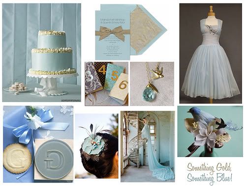 Wedding Decoration Blue and Gold