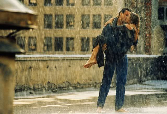 perfect kiss in the rain Pictures, Images and Photos