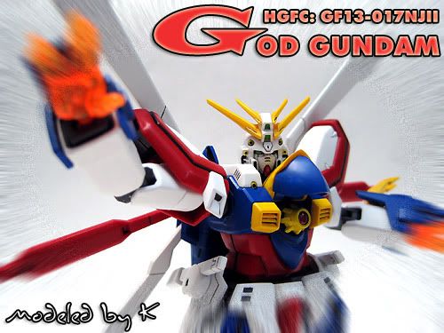 [งานพู่กัน] HGFC 1/144: GF13-017NJII God Gundam โดย K