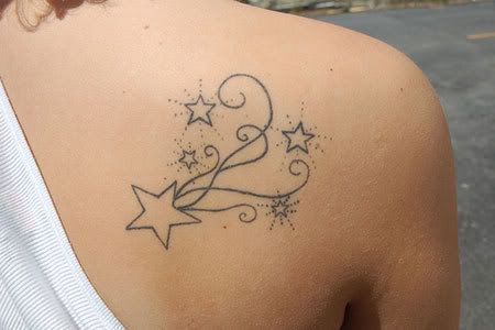star tattoos. Shooting Star Tattoo.