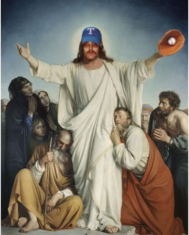 jesus playing baseball