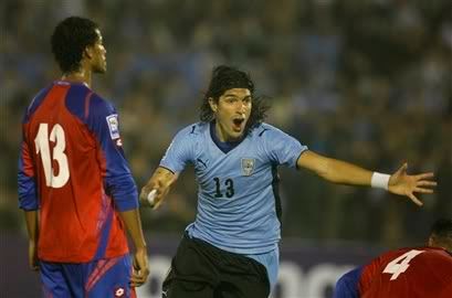 Loco Abreu meteu o Uruguai no Mundial