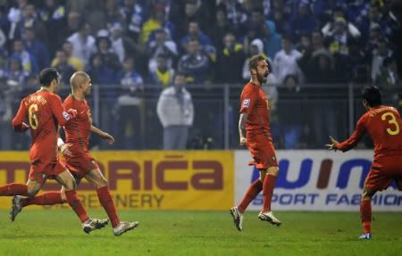 Raul Meireles marcou o golo que abateu a Bósnia
