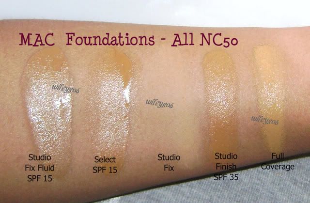 Mac Full Coverage Foundation Color Chart