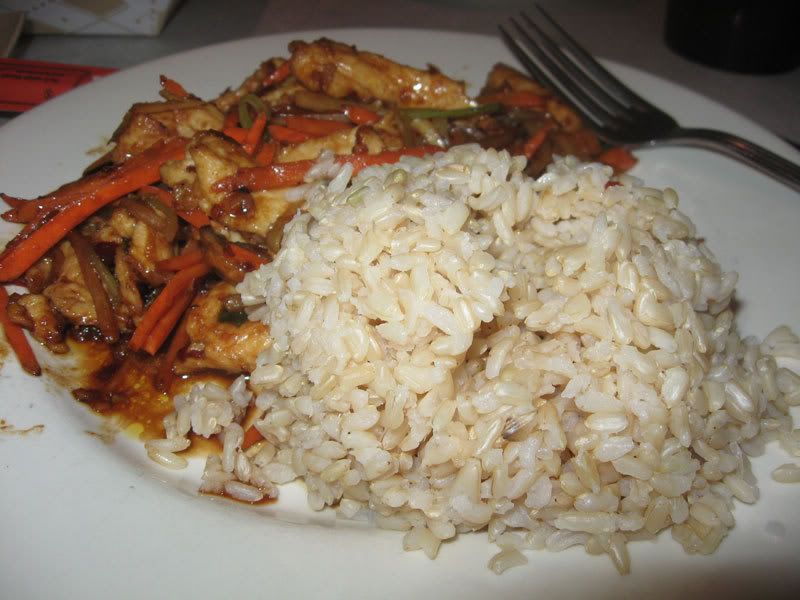 szechuan chicken and brown rice