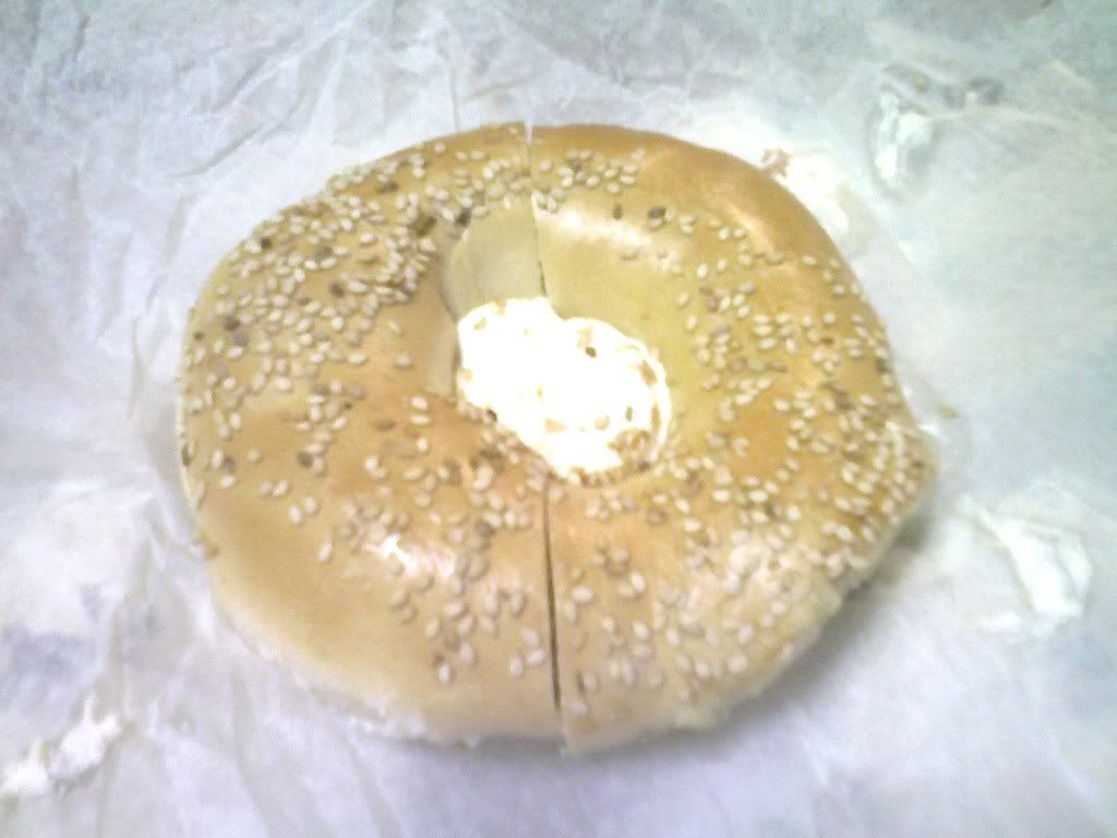 Sesame Bagel with Salmon Cream Cheese