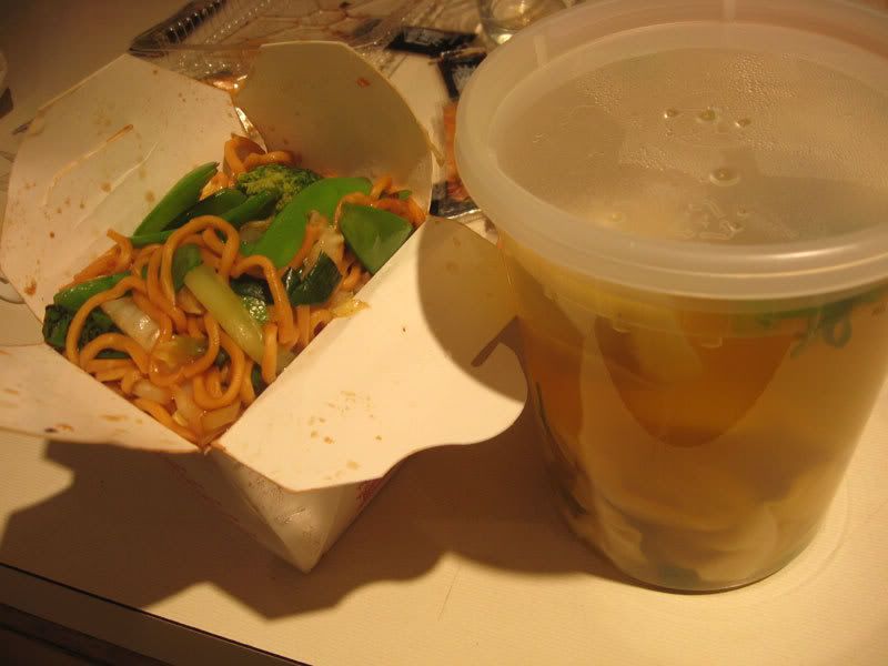 Wonton Soup and Vegetable Lo-Mein