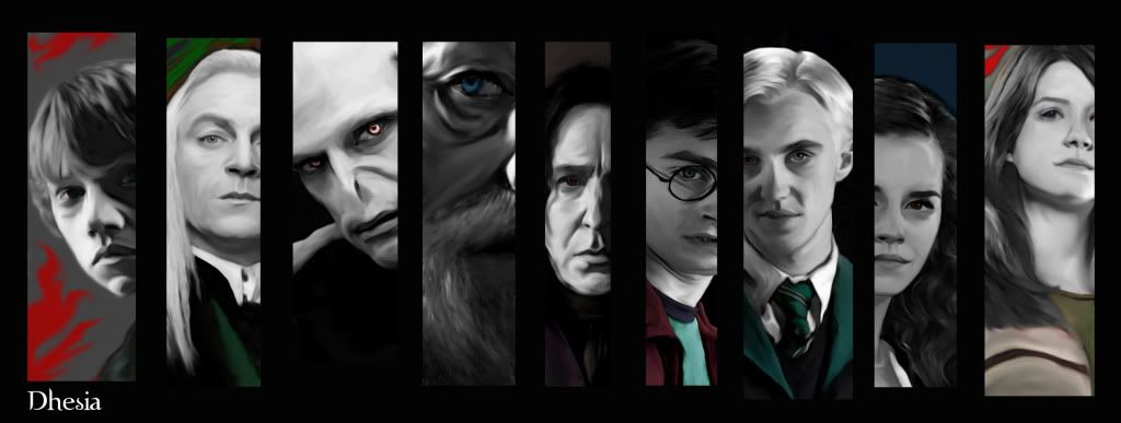 Harry Potter, Voldemort, Draco Malfoy, Hermione Granger ...