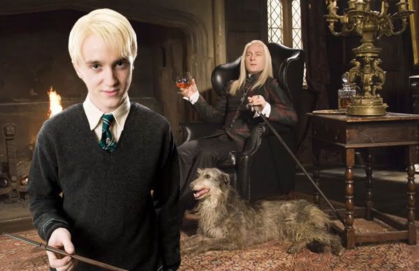 Draco Malfoy and Lucius Malfoy