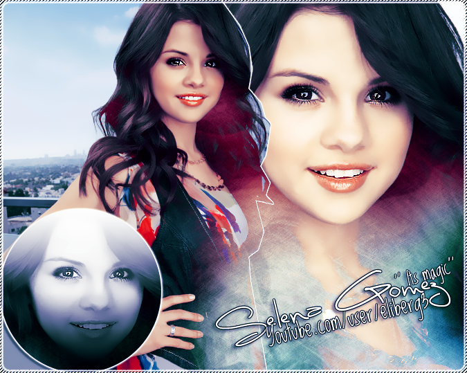 dawe.png Selena Gomez rare cutie show off her cute face in magazine banner bg