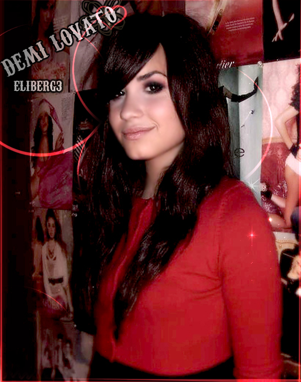 Demi Lovato red beautiful camp rock banner eliberg3 Pictures, Images and Photos