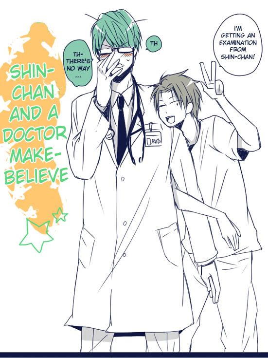 Comic Translation: Shin-chan and a Doctor Make-believe [Midorima x Takao]