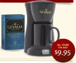 1-Cup Coffeemaker & 1/2lb of Coffee