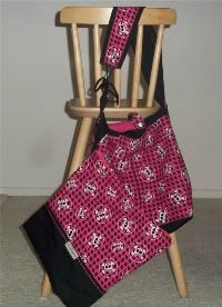 Houndstooth w/Skulls Tote and Wetbag Set