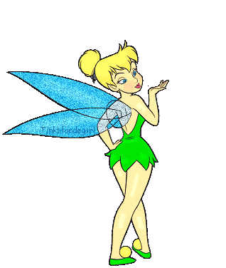 Tinkerbell blowing kisses Tink kissing animated kiss gif Pictures, Images and Photos