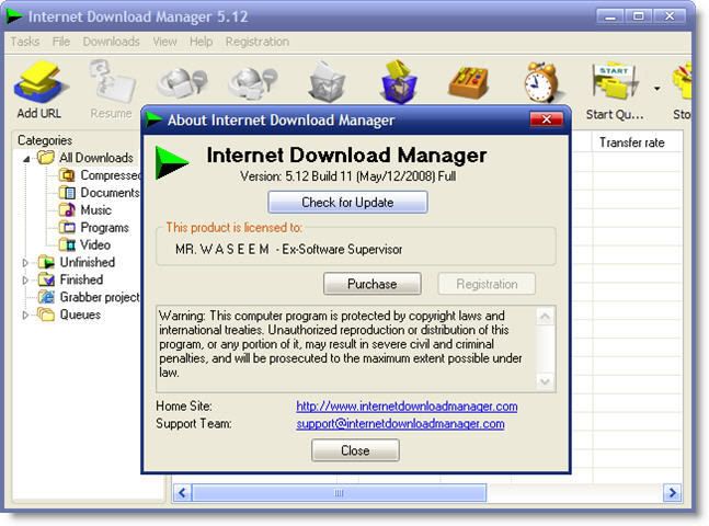 Internet download manager 5.12