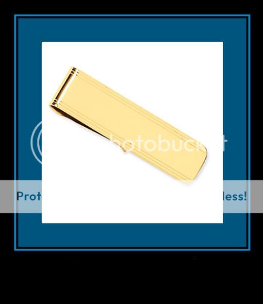 NEW 14K Yellow Gold Mens Engraveable Money Clip  