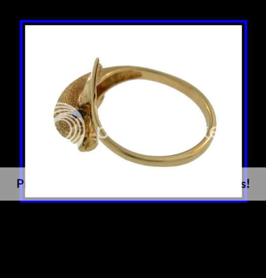 Ladies 10K Solid Yellow Gold Dolphin Fashion Ring  