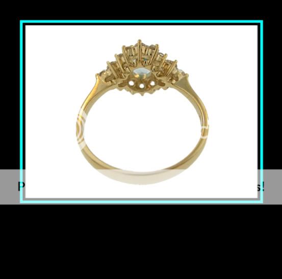10K Yellow Gold Sky Blue Topaz & Sapphire Fashion Ring  
