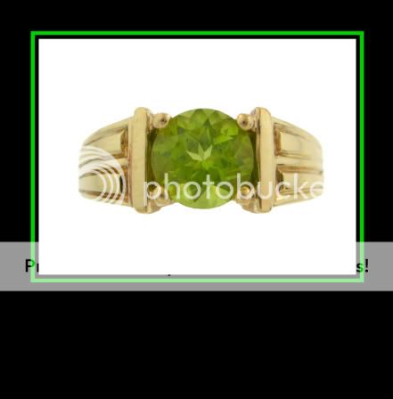 14K Solid Yellow Gold Peridot Solitaire Fashion Ring  