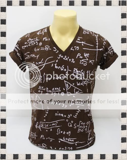   Rock Funky Math Mathematics Brown Art Men T Shirt Size S  