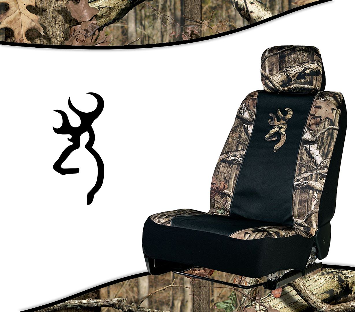 SPG Universal Realtree Mossy Oak Browning Seat Cover for Cars, Trucks ...