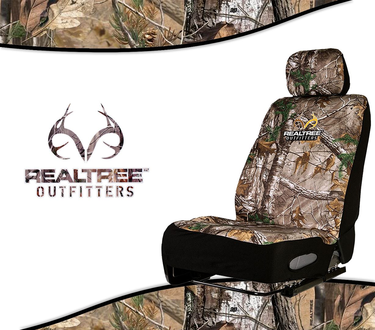 SPG Neoprene Mossy Oak Browning Realtree Seat Cover for Cars, Trucks ...